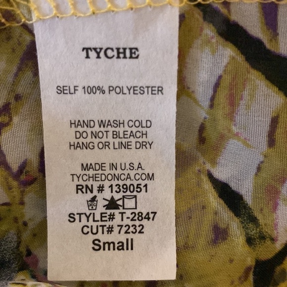 Moda sheer blouse size small green blue brown new with tags - Picture 8 of 8